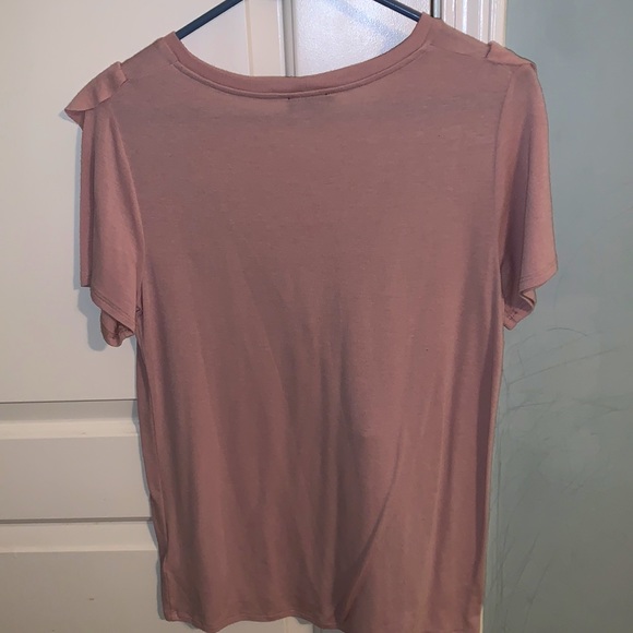 Express Mauve color ruffle top - Picture 2 of 4